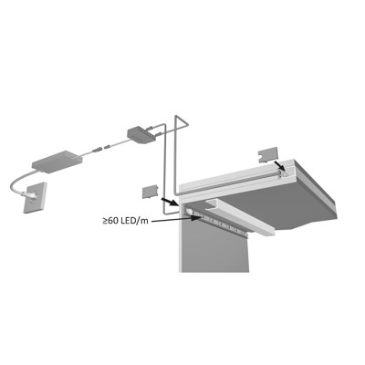 Produktbild von FORMAT - Möbelkanten-Einbauprofil,L 300mm, ChannelLine A, silberfarbig, Abd. op