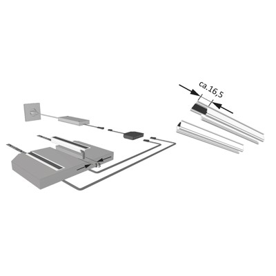 Produktbild von FORMAT - Möbelkanten-Einbauprofil,L 2000mm, ChannelLine L, opal