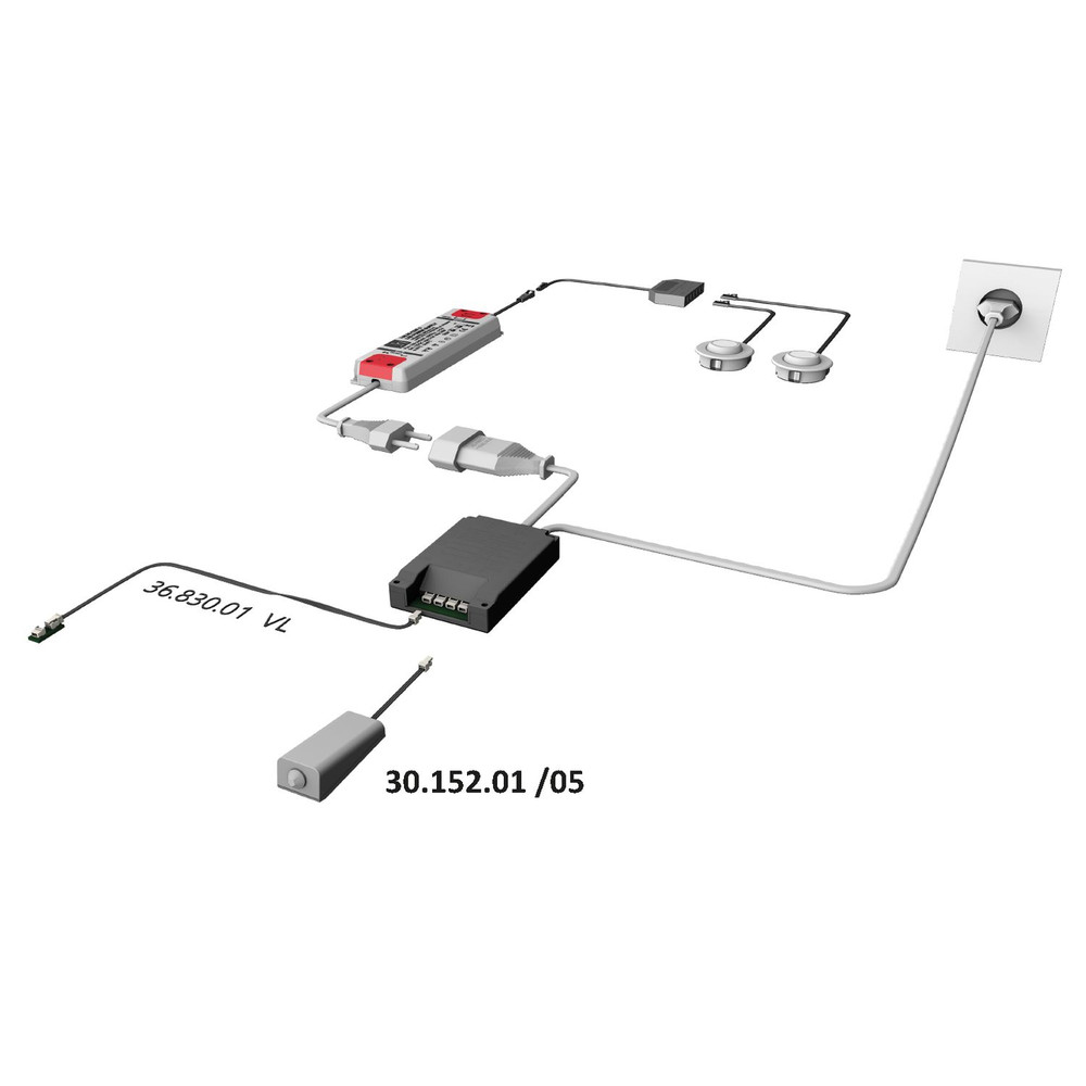 FORMAT PIR-Sensor, MultiSwitch2,Ø 35mm,Höhe 15mm, schwarz Produktbild img5 L