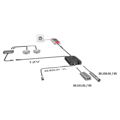 Produktbild von FORMAT - Schaltsystem-IR-Sensor, MultiSwitch2,Ø 12mm, Türkontaktschalter