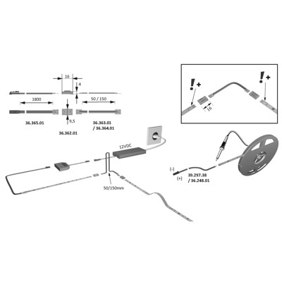 Produktbild von FORMAT - MB-LED-Anbauleuchte,Versa In 120 12,selbstklebend,nw, 10000mm, 12 Volt