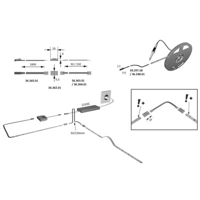 Produktbild von FORMAT - MB-LED-Anbauleuchte,Versa In 40,individuell kürzbar,ww, 10000mm, 12 Vo