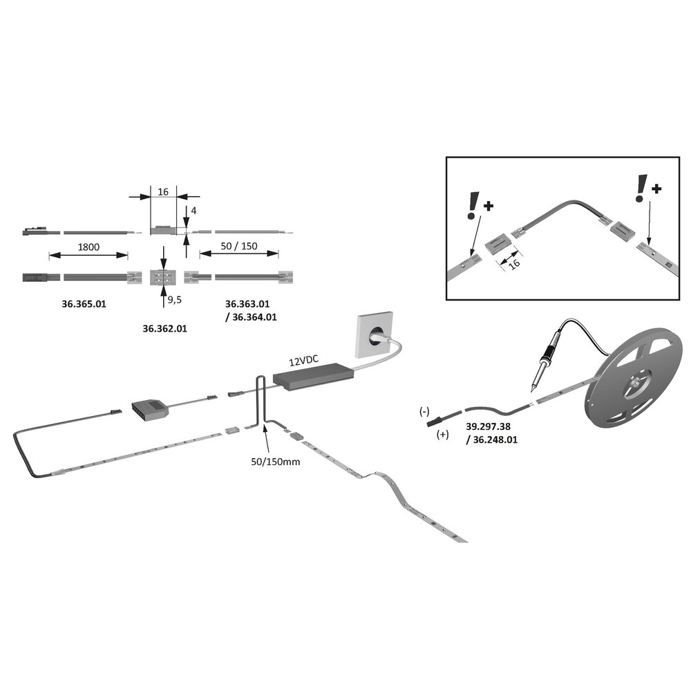 FORMAT MB-LED-Anbauleuchte,Versa In 80,selbstklebend,cw, 1200mm, 12 Volt DC Produktbild img7 L