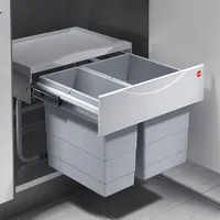 Produktbild von Hailo - Einbauabfallsammler, Raumspar-Tandem-S, 3644701,KB 500, 30l, KF, hellgr