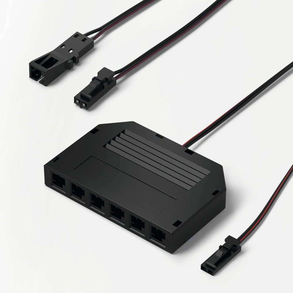 FORMAT LED-Verteiler, 2-fach, M1, schwarz,Länge 450mm, max. 36W, 12 Volt DC Produktbild img3 L