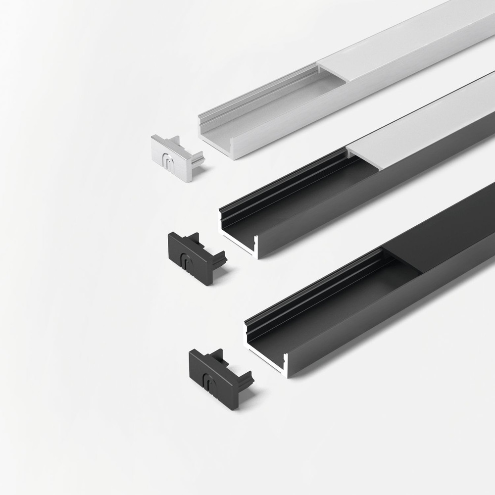 FORMAT Möbel-Einbauprofil,L 3000mm, ChannelLine D, silberfarbig, Abd. opal Produktbild img3 L