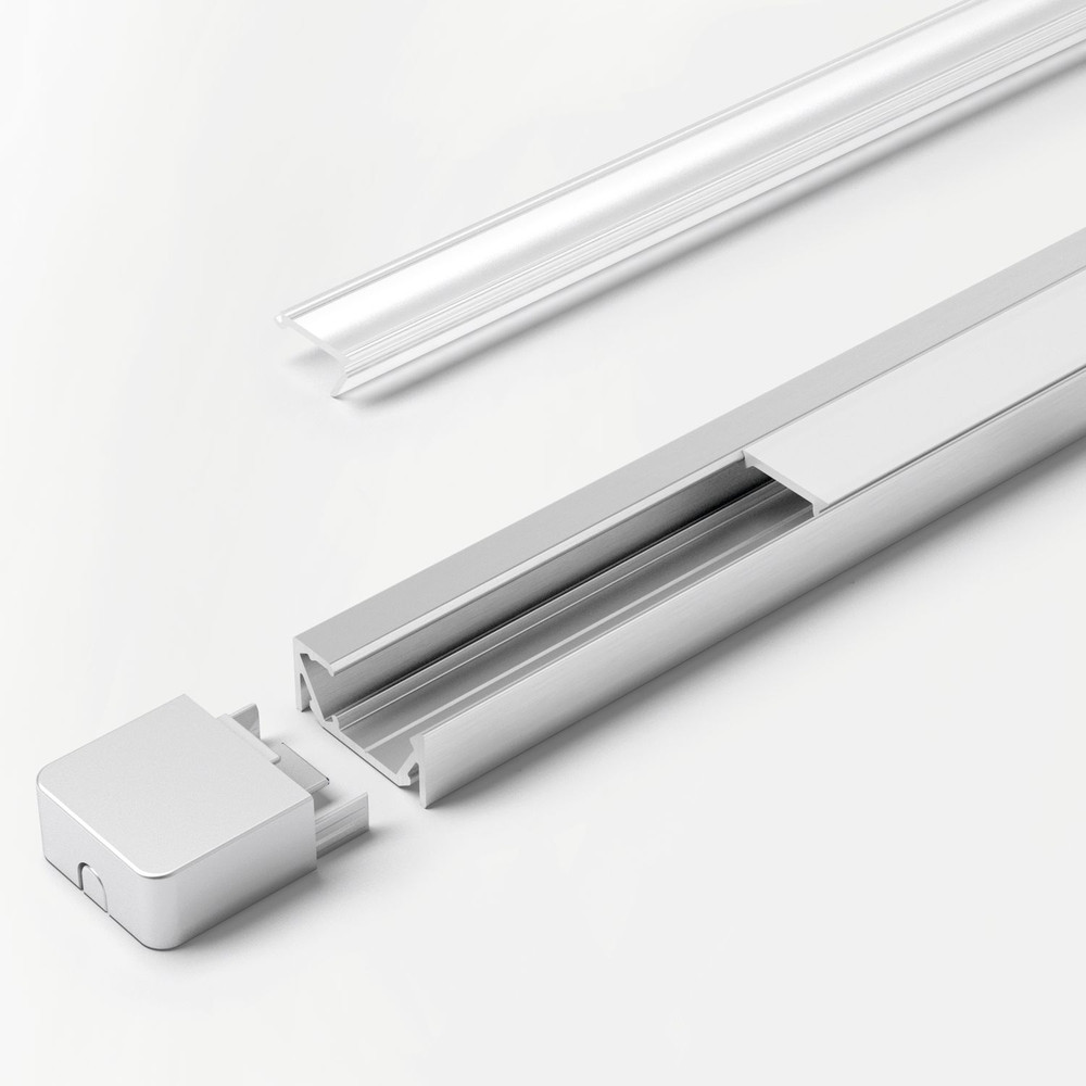 FORMAT Möbel-Einbauprofil,L 3000mm, ChannelLine G1, silberfarbig, Abd. opal Produktbild img2 L