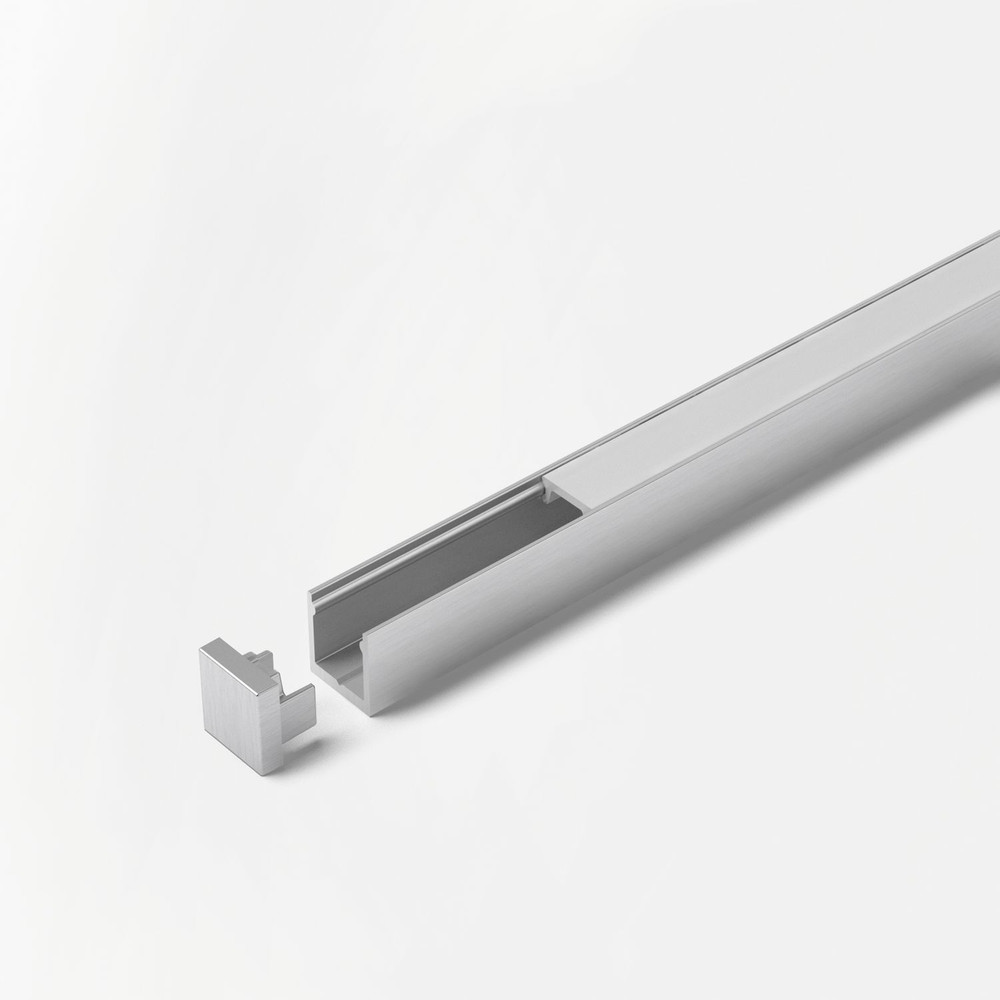 FORMAT Möbelkanten-Einbauprofil,L 2000mm, ChannelLine I3, silberfarbig, Abd. opal Produktbild img2 L