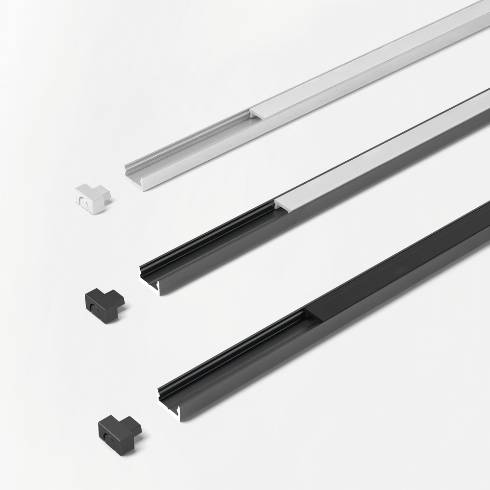 FORMAT Möbel-Einbauprofil,L 3000mm, ChannelLine I, schwarz, Abd. opal Produktbild img2 L