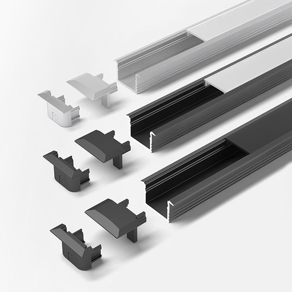 FORMAT Möbelkanten-Einbauprofil,L 3000mm, ChannelLine B, schwarz, Abd. opal Produktbild img1 L