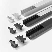 FORMAT Möbelkanten-Einbauprofil,L 3000mm, ChannelLine B, schwarz, Abd. opal Produktbild