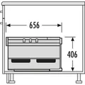 Produktbild von Hailo - Einbauabfallsammler, Rondo Comfort, 3646231,KB 900, 40l, KF, hellgrau