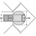 Produktbild von Hailo - Einbauabfallsammler, Rondo Comfort, 3646231,KB 900, 40l, KF, hellgrau