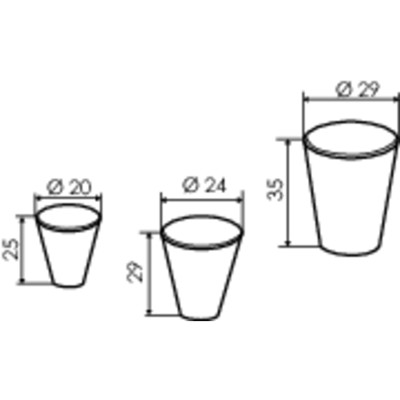 Produktbild von FORMAT - MB-Knopf, Titania,Ø 20mm,H 25mm, Edelstahl, edelstahl gebürstet