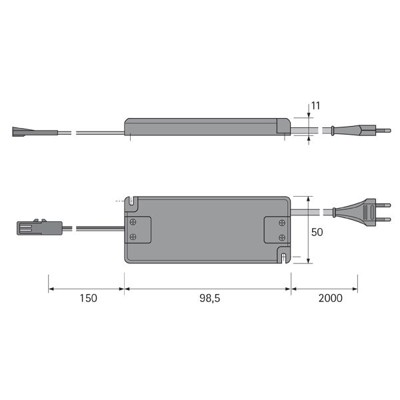 Produktbild von HALEMEIER - LED-Vorschaltgerät, Euroflachstecker, EVG 12-6W, 12 Volt DC