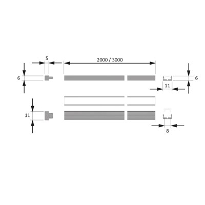 Produktbild von FORMAT - Möbel-Einbauprofil,L 300mm, ChannelLine I, schwarz