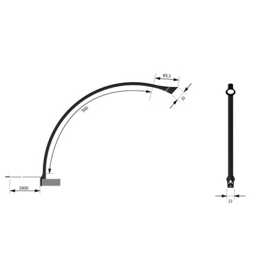 Produktbild von FORMAT - Möbel-LED-Anbauleuchte, Miles, 589,5mm, 1,8W, warmweiß, schwarz