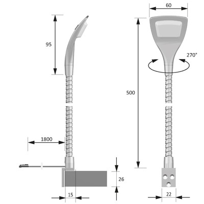 Produktbild von FORMAT - Anbau-LED-Leseleuchte, SwanLite, neutralweiß