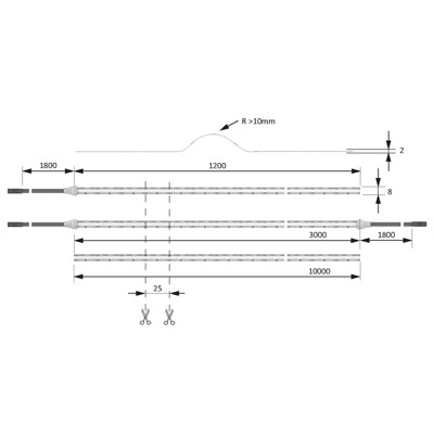 Produktbild von FORMAT - MB-LED-Anbauleuchte,Versa COB 10,steckbarer Stripe,extr.ww, 3000mm, 12