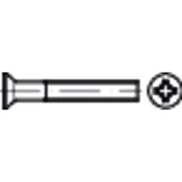 Produktbild von E-NORMpro - Senkschraube mit Kreuzschlitz DIN 965 Stahl 4.8 galZn M 6 x 25-H KP