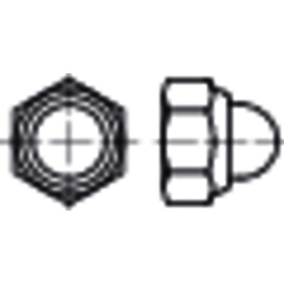 Produktbild von NOBRAND - 6kt.-Hutmutter mit nichtmet. Klemmteil, DIN 986 Stahl 6 galv.verz. M 