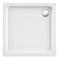 Produktbild von Calmwaters - Quadrat-Brausewanne Modern Soft aus Acryl, flache Duschwanne in We