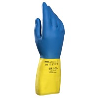 Produktbild von MAPA® - Chemikalienschutzhandschuh DUO-MIX 405, Kat. III, blau,gelb, Größe 7