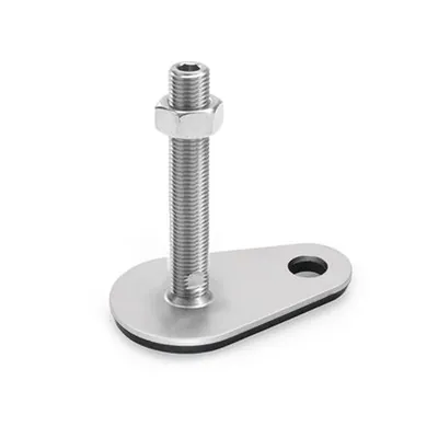 Produktbild von Ganter Norm® - Stellfüße, Edelstahl, mit Befestigungslasche, Tropfenform (43-80
