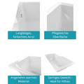 Produktbild von Calmwaters - Rechteckwanne Komplettset Modern Select 170 x 75 cm, Duowanne mit 