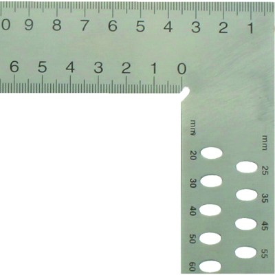 Produktbild von forum® - Zimmermannswinkel mit Anreißlöchern nahtlos, 800 x 320mm