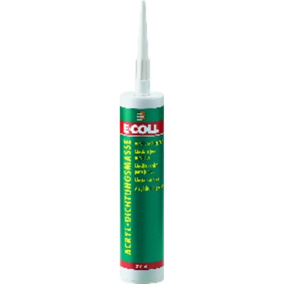 Produktbild von E-COLL - Acryl Dichtungsmasse weiß einkomponentig, Acryldispersion 310ml Kartus