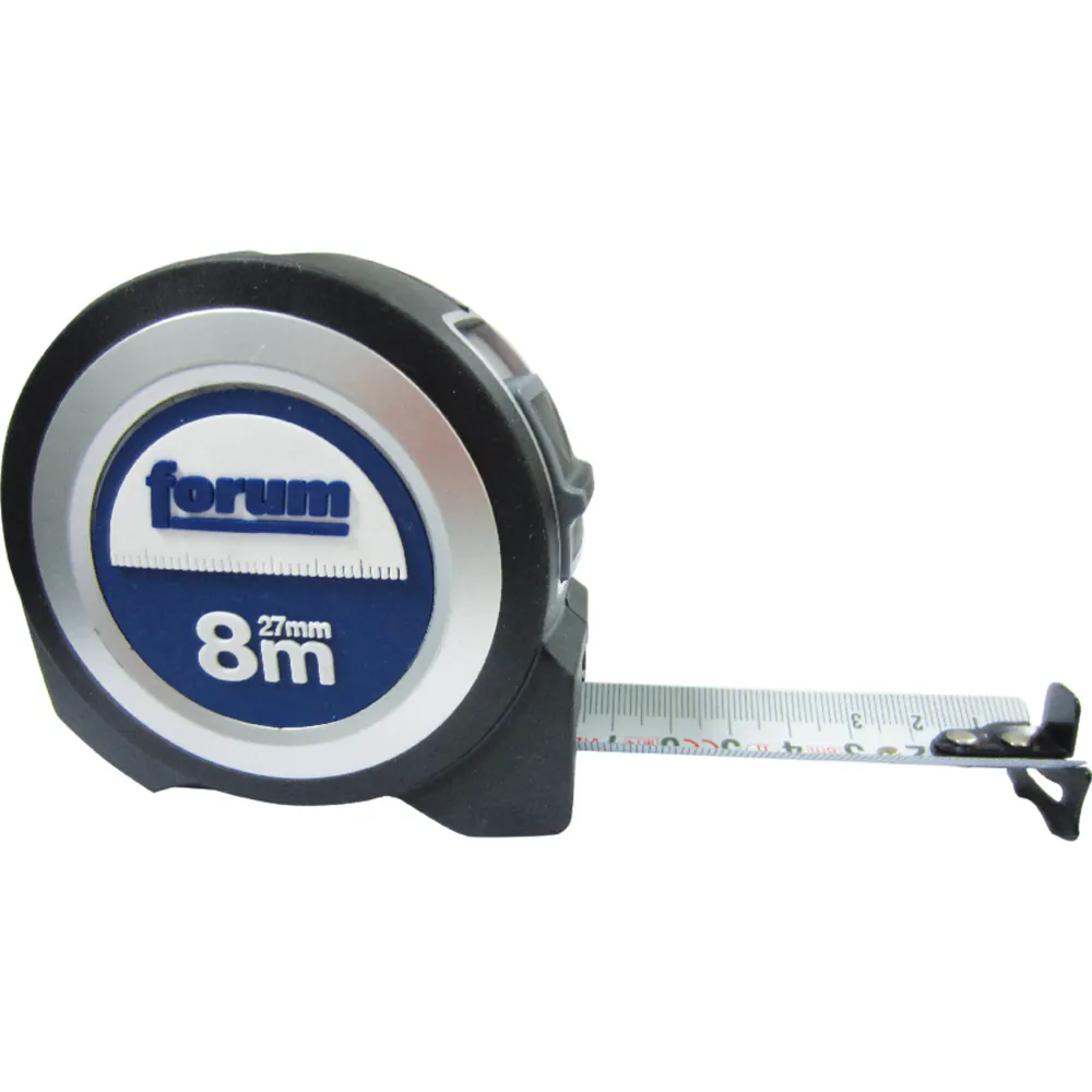 forum Taschenbandmaß, Kunststoff, vollgummiert, Stahlband, weiß, beschichtet Produktbild img1 L