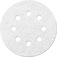Produktbild von FORTIS - Klettschleifscheibe weiß, 125mm K120, 8 Loch