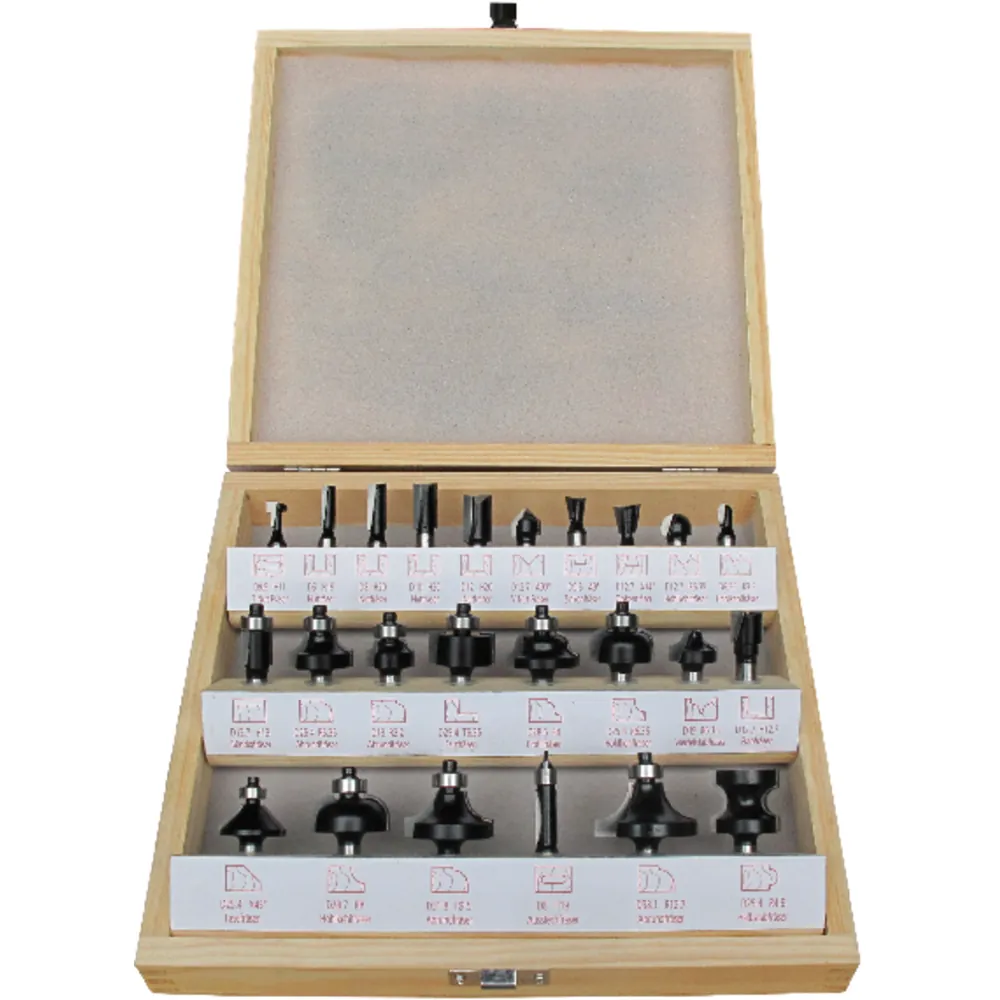 FORTIS Fräser-Satz HW 24-teilig Schaft-ø8mm im Holzkasten Produktbild img1 L