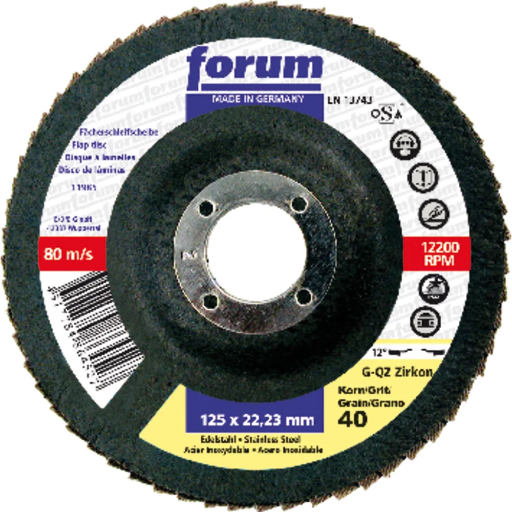 forum Fächerschleifscheibe, 12° gewölbt, Zirkonkorund Produktbild img1 L