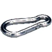 Produktbild von PÖSAMO - Feuerwehr-Karabinerhaken, DIN 5299, Form C, Edelstahl 1.4401 80 x 8mm