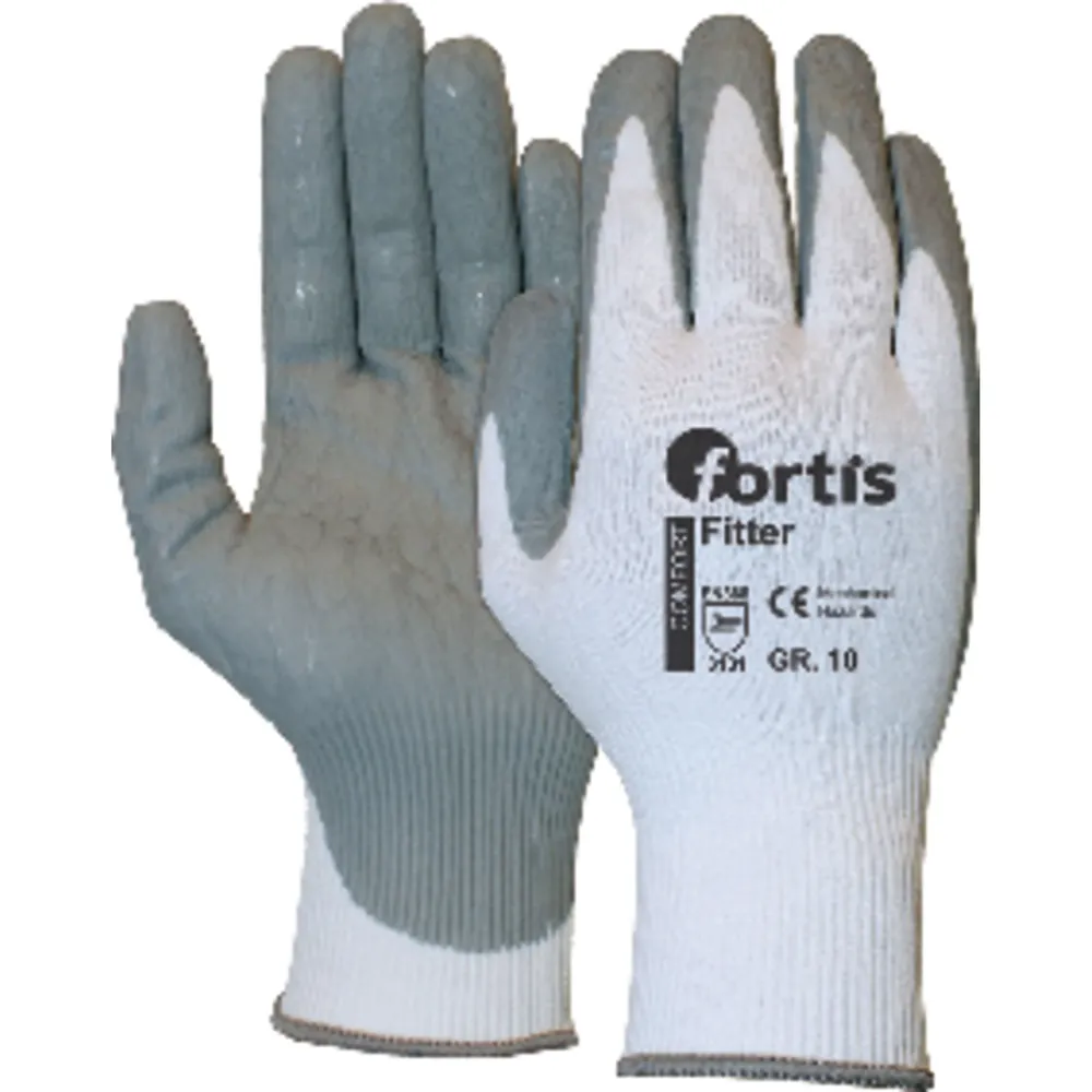 FORTIS Feinstrick-Schutzhandschuh Fitter Foam, weiß/grau Produktbild img1 L