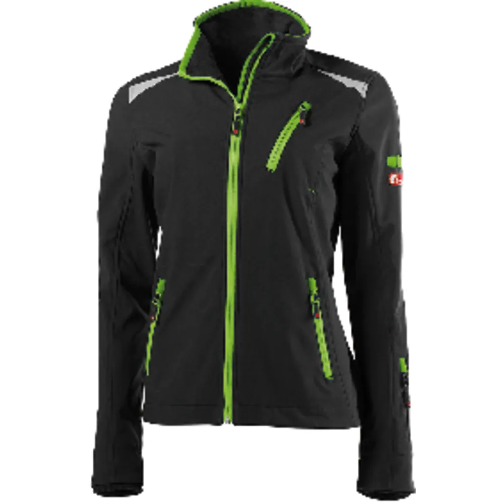 FORTIS Softshelljacke BASIC 24, Damen, schwarz/Lime-grün Produktbild img1 L