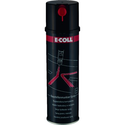 Produktbild von E-COLL - EE Baustellen-Markierspray Acrylatbasis mit Schreibdüse schwarz 500ml 