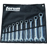 Produktbild von forum® - Maulschlüssel mit Ringratsche 10-teilig gerade 8-24mm