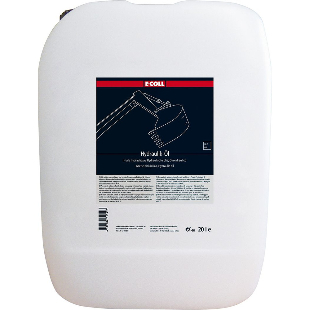 E-COLL Hydrauliköl HLP 46 silikonfrei schaumhemmende Zusätze 10 Liter Kanister Produktbild img3 L