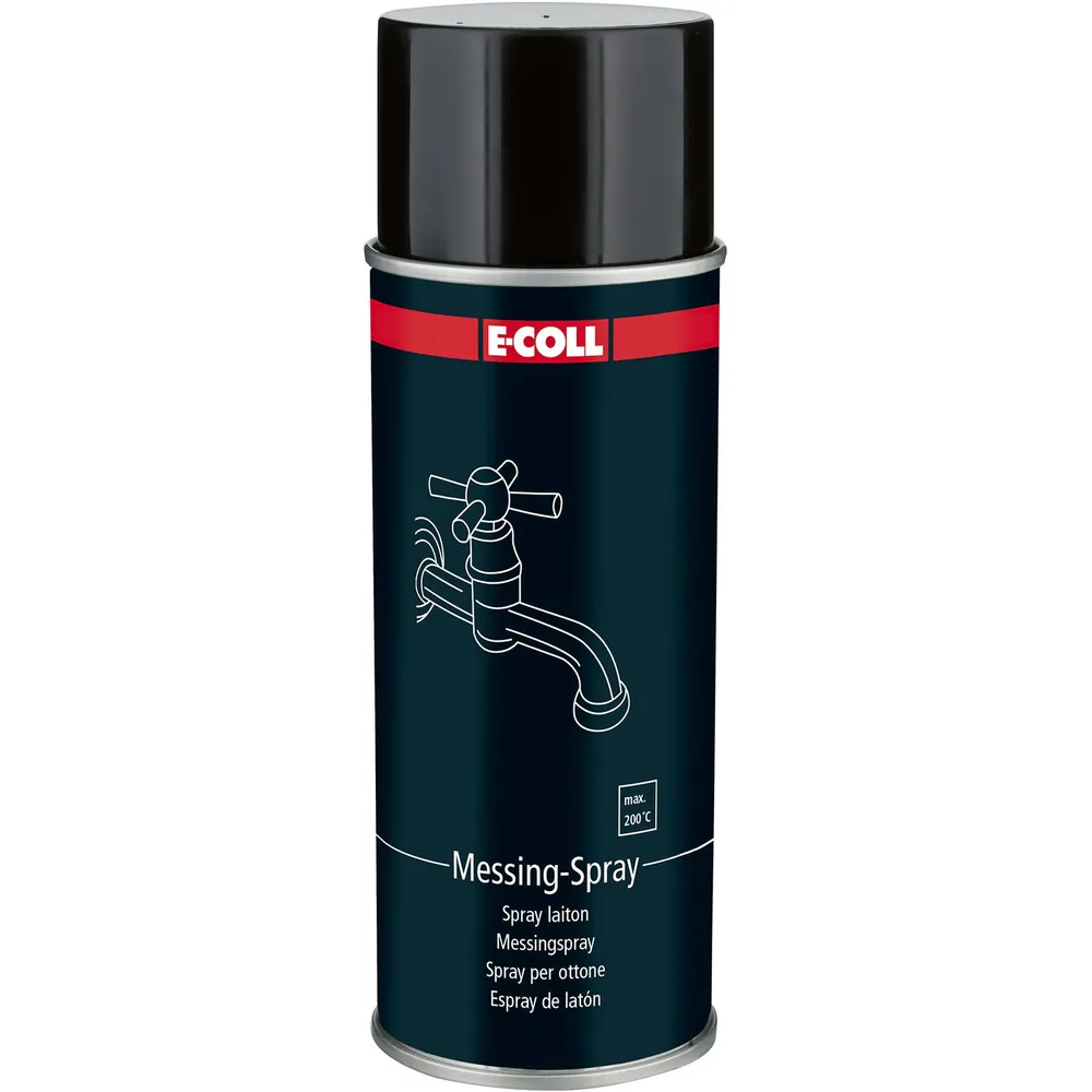 E-COLL Messing-Spray Farbe gold glänzend temperaturbeständig bis 200°C 400ml Ds Produktbild img1 L