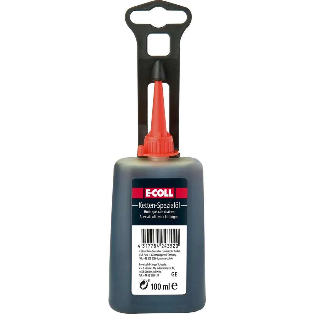 E-COLL Ketten-Spezialöl wasserabweisend, gutes Kriechvermögen 100ml Flasche Produktbild img1 L