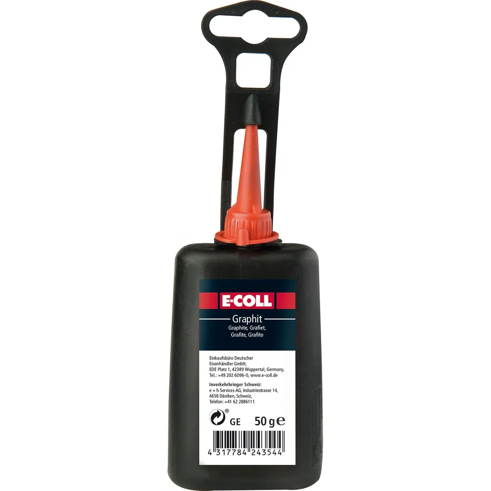 E-COLL Graphit fettfrei, fein vermahlenes Gleit- und Schmiermittel 50gr Flasche Produktbild img1 L
