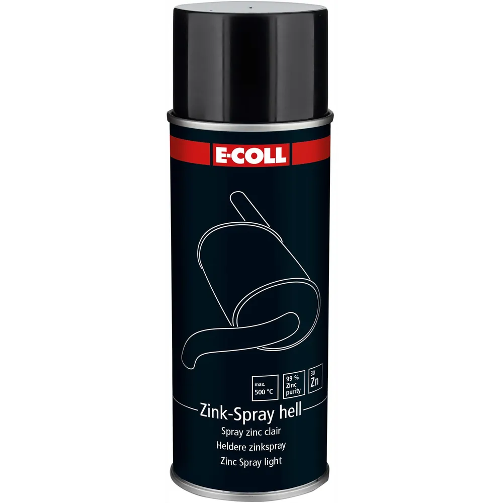 E-COLL Zink-Spray hell silikonhaltig, silbergrau glänzend 400ml Spraydose Produktbild img1 L