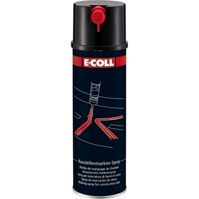 Produktbild von E-COLL - Baustellen-Markierspray Acrylatbasis mit Schreibdüse blau 500ml Dose