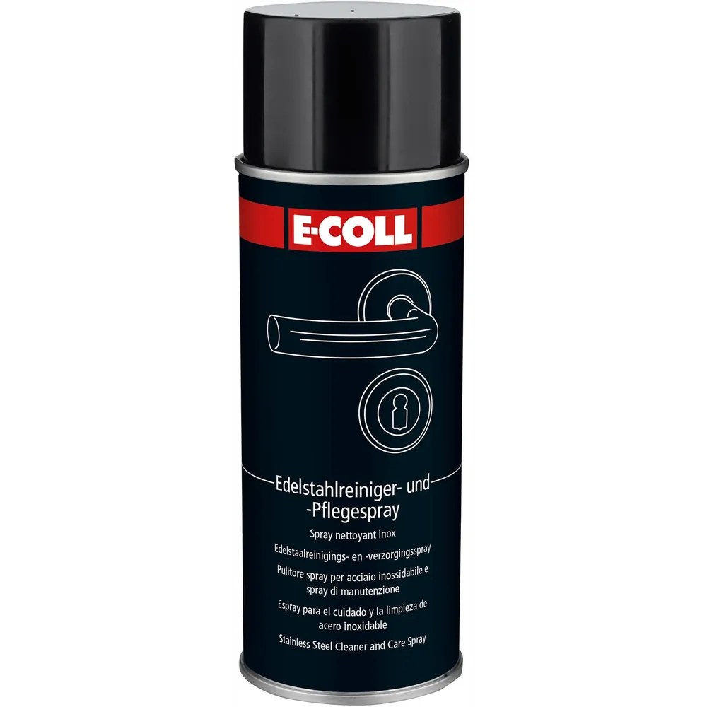 E-COLL Edelstahlreiniger und Pflegespray silikonfrei, pflegt, schützt 400ml Dose Produktbild img1 L