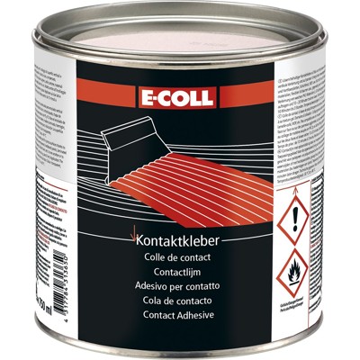 Produktbild von E-COLL - Kontaktkleber transparent silikonfrei, lösemittelhaltig 750ml Dose