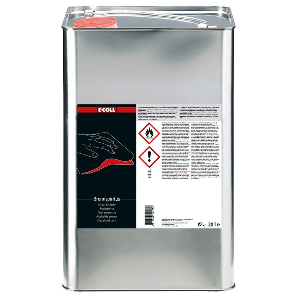E-COLL Brennspiritus silikonfrei, Ethylalkohol, 94% Vol. 20L Kanister Produktbild img1 L