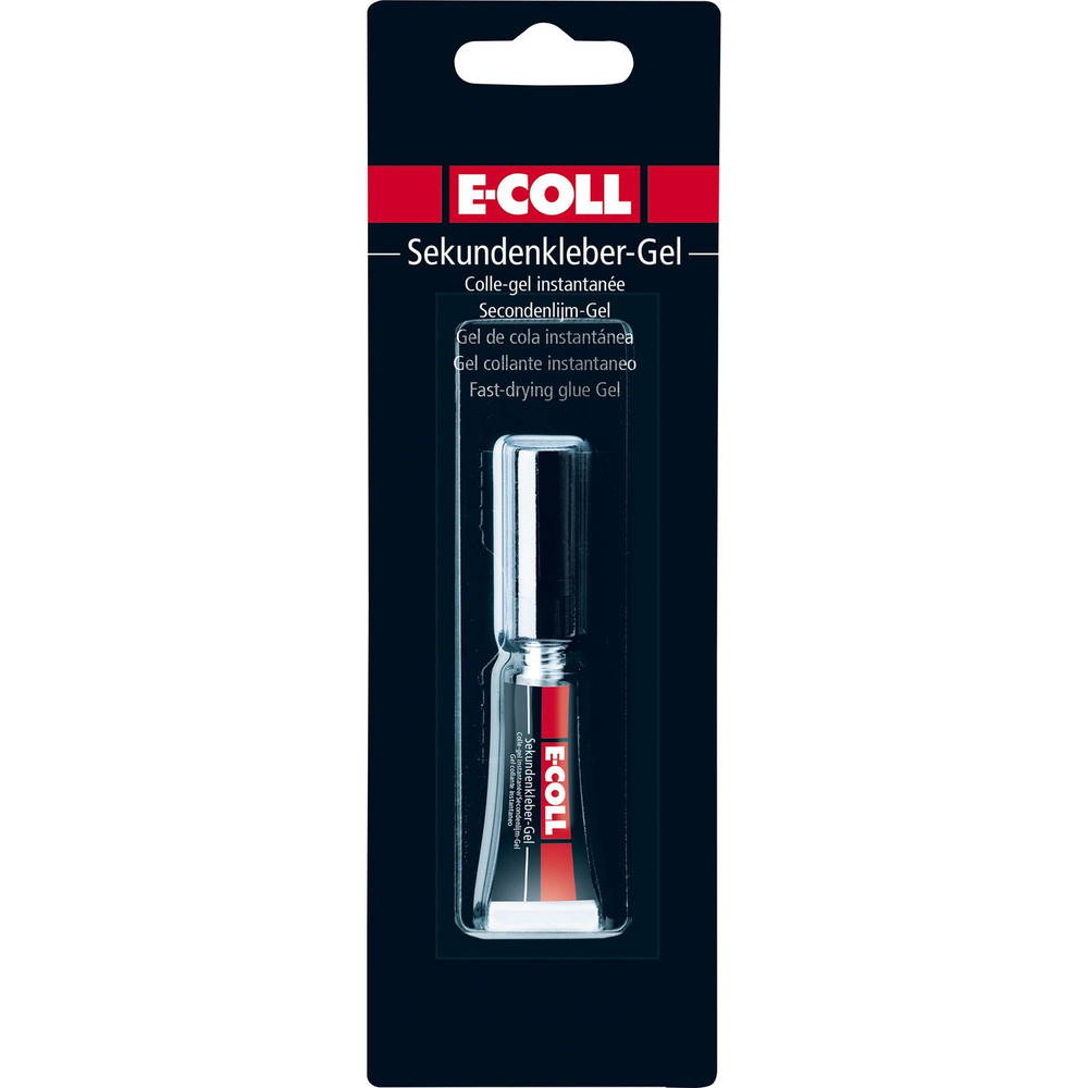 E-COLL Sekundenkleber Gel silikonfrei für glatte und poröse Flächen 20gr Flasche Produktbild img3 L